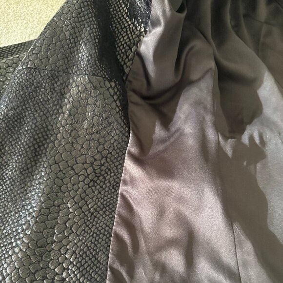 Bebe Black Leather Snakeskin Moto Jacket size XS NWOT - Picture 8 of 15